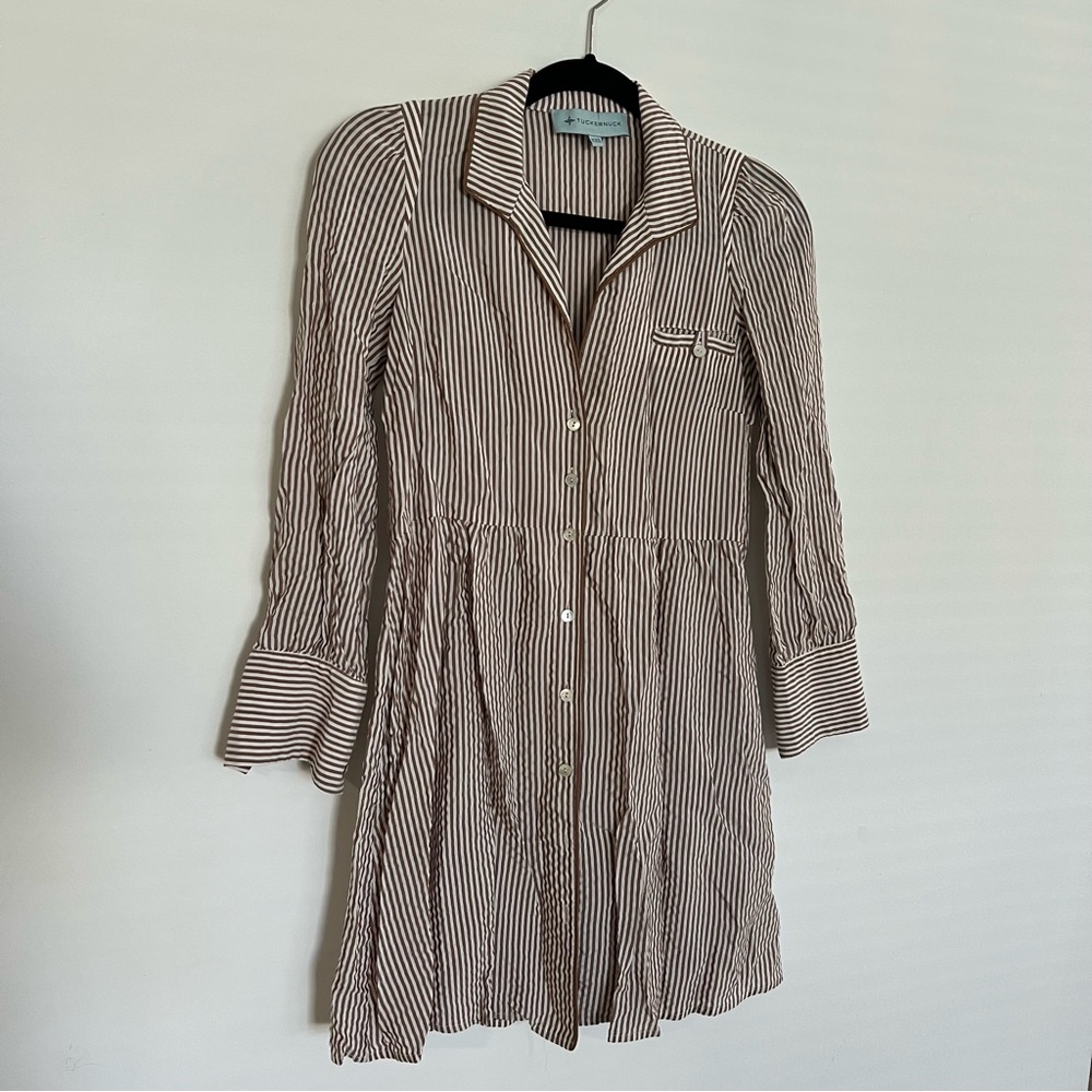 Tuckernuck size XXS stripped shirt dress